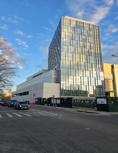Front facade of Coney Island Hospital in Brooklyn, NY with Vitrabond FR aluminum panels