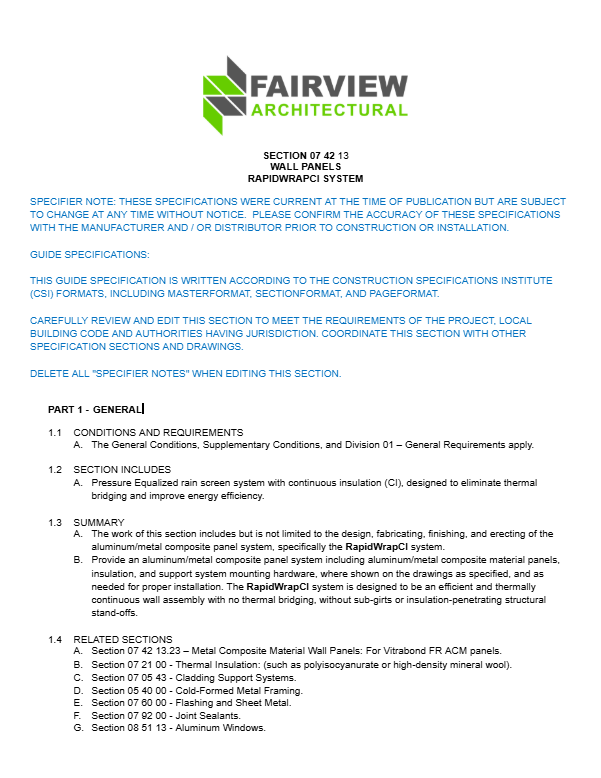 508 RapidWrapCI Architectural Specs Fire Resistant 1