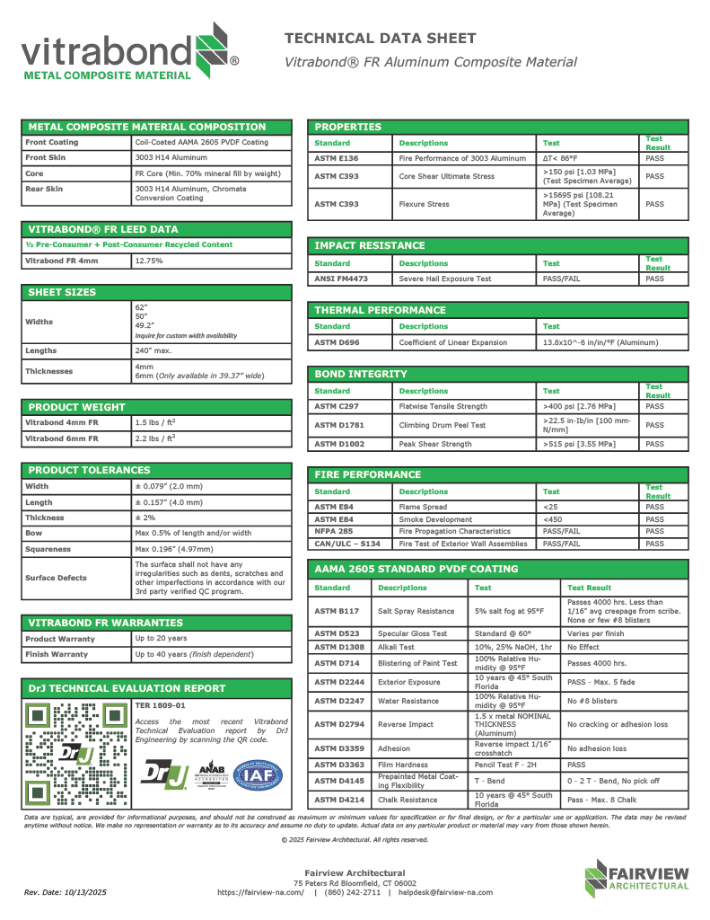 Vitrabond® FR Data Sheet