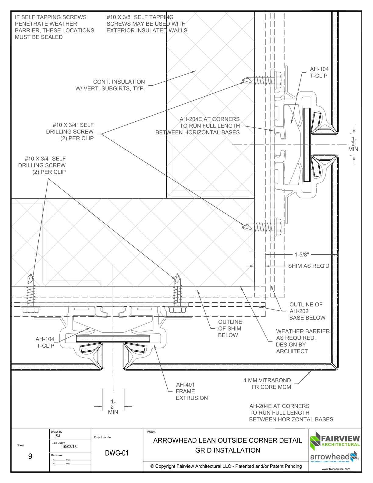 09 – Arrowhead Lean Grid Installation – Vitrabond – Outside Corner Detail