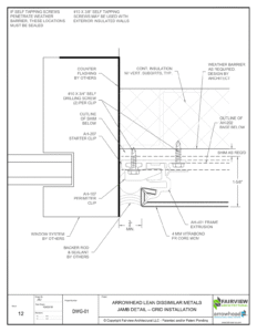 Dissimilar Metal - Jamb Detail