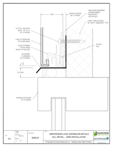 Dissimilar Metal - Sill Detail