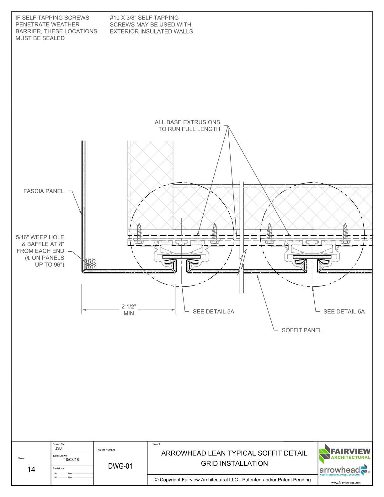 14 – Arrowhead Lean Grid Installation – Vitrabond – Soffit Detail