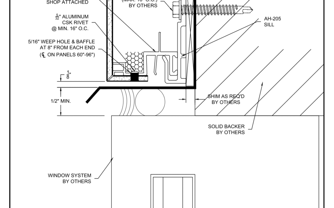 Vitrabond – Dissimilar Metal – Sill Detail