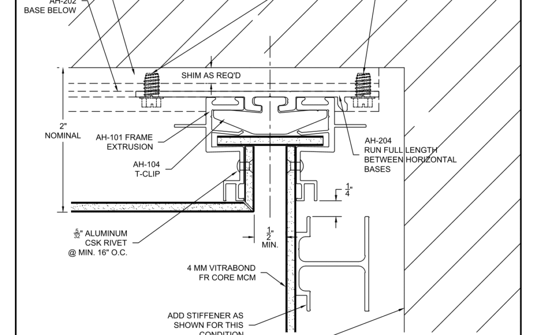 Vitrabond – Soffit to Wall Detail