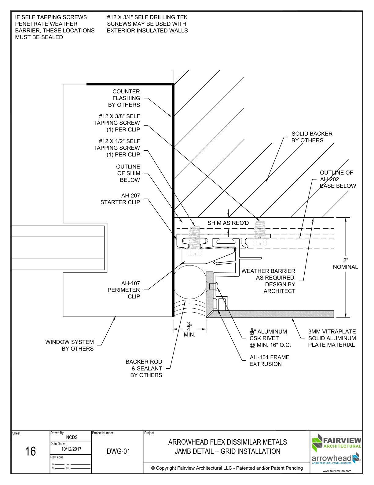 16 Arrowhead Flex Grid Installation – Vitraplate – Dissimilar Metals Jamb