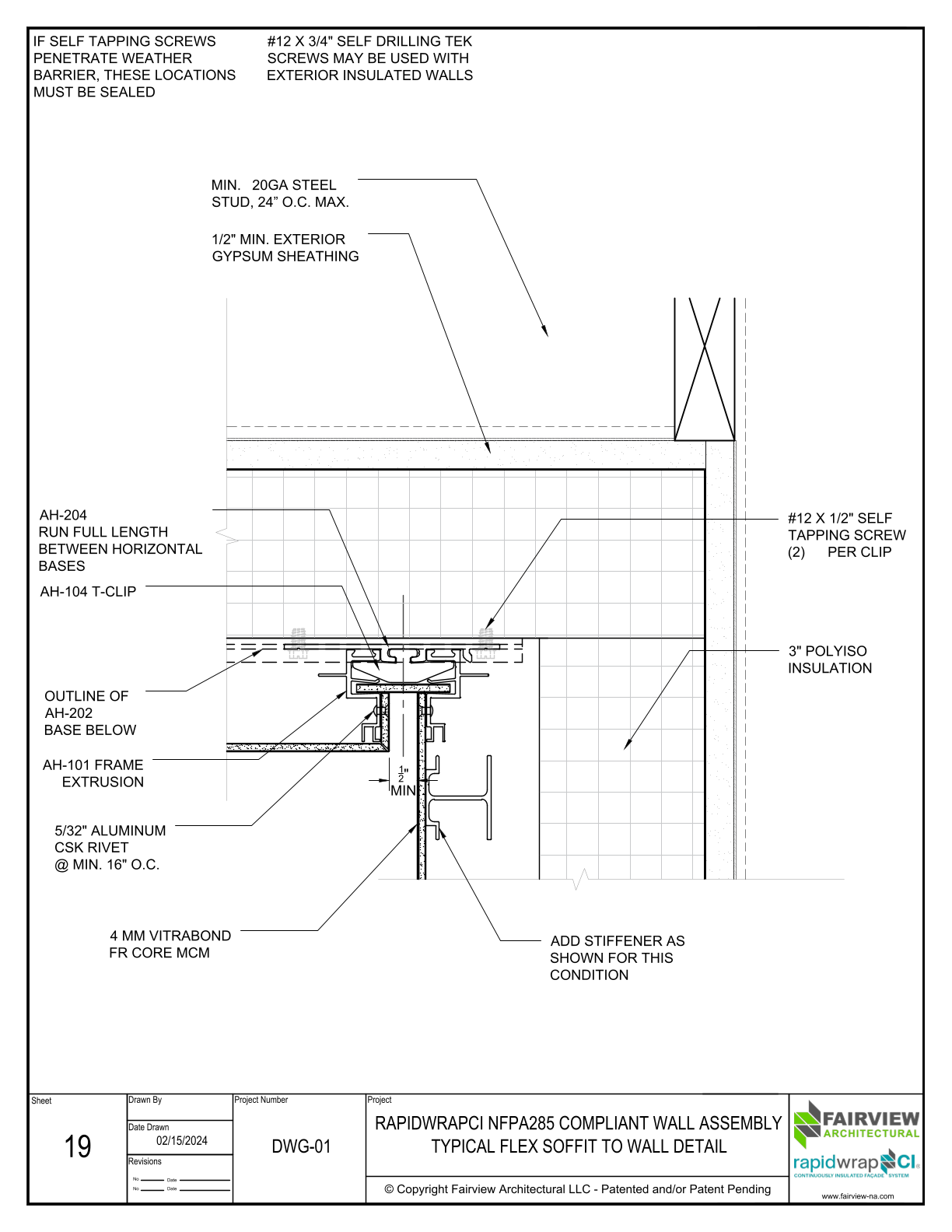 RapidWrapCI – NFPA 285 – Arrowhead Flex – Soffit to Wall