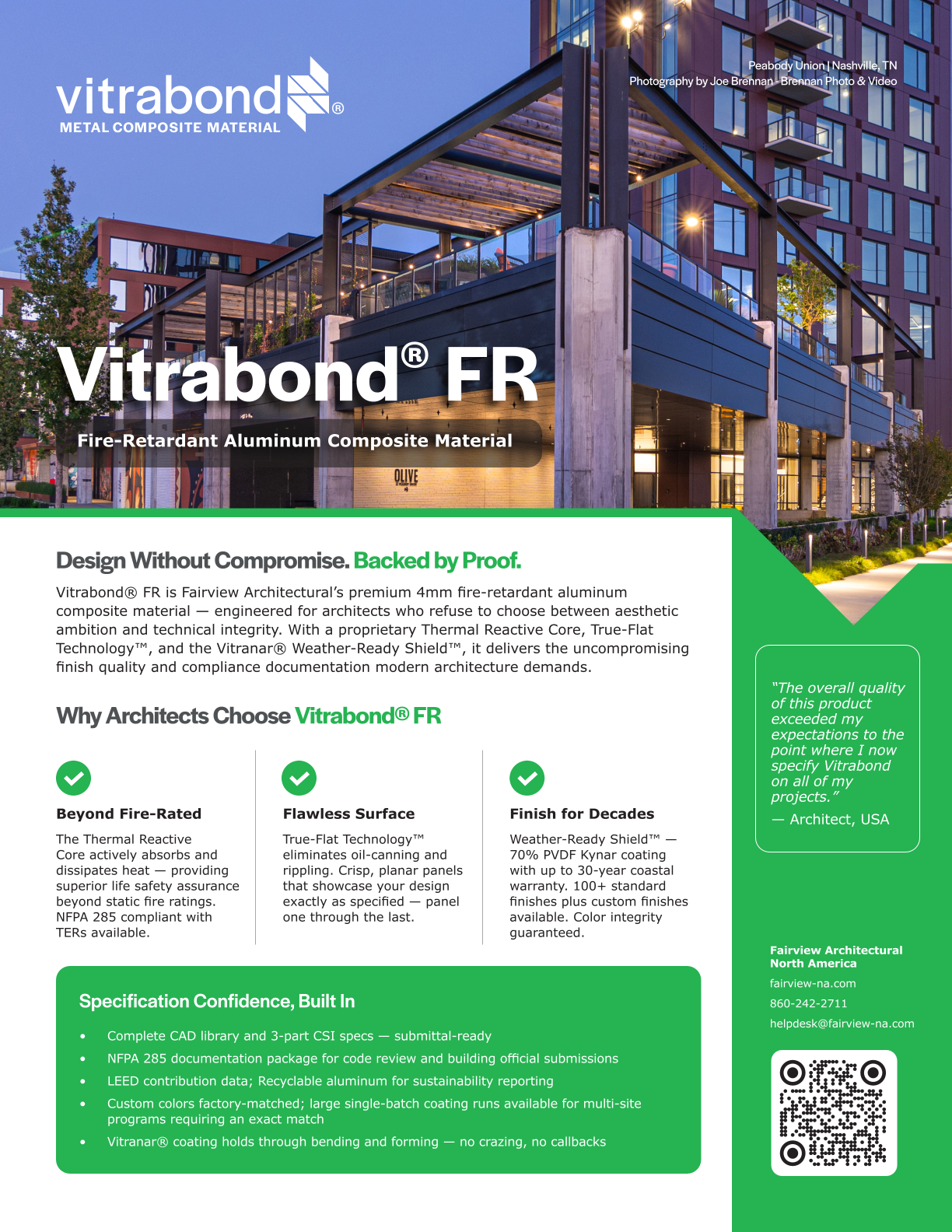 Vitrabond FR Product Flyer